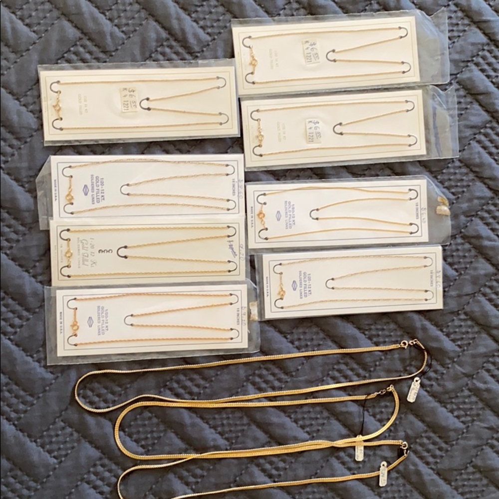 11 gold filled necklaces Perfect for jewelry maker